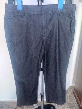 JM Collection Black Trousers with Logo Waistband